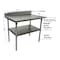 Bk Resources Work Table 16/304 Stainless Steel With Undershelf, 5"Riser 48"Wx30"D CVTR5-4830 - alternate 6